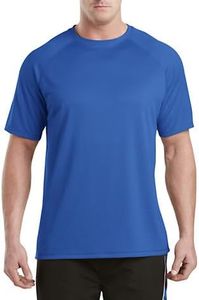 Harbor Bay by DXL Big and Tall Swim Rash Guard T-Shirt, Olympian Blue 3XL
