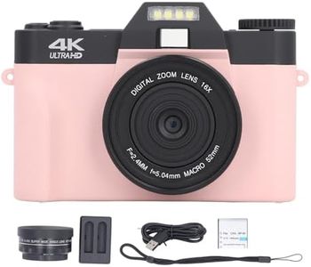 Appareil Photo Numérique 4K pour la Photographie Vidéo Autofocus Anti-secousse Caméra Vlogging 48MP Écran Rabattable à 180 Degrés 3 Pouces Caméra de Voyage à Zoom Numérique 16X
