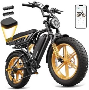 TST Electric Bike for Adults, 48V 15Ah Battery, 1500W Peak Motor Yellow R9