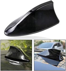 OFKPO Antenna Aletta di Squalo, Antenna per Auto Universale Antenna Tetto Auto Aerea Segnale Radio AM FM Fine Tetto Auto con Adesivo, Nero