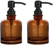 2 PCS Thick Amber Glass Jar Soap Di