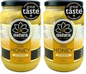 Pure Raw Honey Great Taste Award 2025 Single Source from Srebarna Biosphere Region, Unfiltered, Unpasteurized Cold Extracted in Glass Jar 900g by natura Honey (Pack of 2)