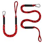 Bungee Dock Line with Hook 2-Pack(4ft & 6ft), PWC Boat Mooring Rope, Perfect for Jet Ski, WaveRunner, Kayak, Pontoon