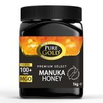 Pure Gold - Manuka Honey - 100+ MGO Certified Premium - 1kg - New Zealand, Ethically Sourced, Raw & Unpasteurised - Naturally Made by Bees & Home Traceable - 1 Pack