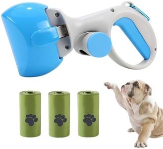 Dog and Cat Poop Scooper Outdoor Poop Picker with Poop Bag Dispenser, Pet Outdoor Cleaning Tools, Portable Handheld Dog Poop Scooper, Pick Up Pet Poop Easily,Poop Picker，Easy and Convenient.