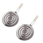 2 Pack Double Thickening Heat Diffuser Reducer Flame Guard Simmer Plate, Stainless Steel for Electric and Gas Stovetops