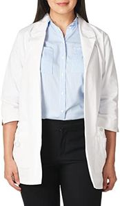 Dickies Scrubs Women's Junior Fit 3/4 Sleeve Lab Coat, White, XX-Large