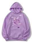 ABSOLUTE DEFENSE Women's Cotton Blend Hooded Neck Sweatshirt(Hood_WomenDungeon_Lavender_M)