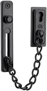 EKDJKK Security Door Chain, Stainless Steel Casting Door Security Chain Guard, Surface-Mounted Lock Brushed Finish, Heavy Duty Latch Lock for Inside Door (Black)