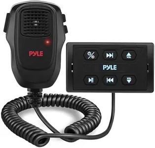 Pyle Car Stereo, Car Radio, Bluetooth Car Stereo, Marine Grade IPX6, Wireless BT Controller, Handheld Mic, USB/Aux Input, Flush Mount Design, For Cars, Trucks, ATVs, Boats, Includes Microphone