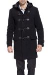 BGSD Men Benjamin Wool Blend Classic Duffle Coat Black XX-Large Tall