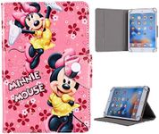 Universal 7" 8" 9.7" 10" inch Size Tab Tablet Case - Disney Castle Fireworks ~ Mickey Minnie Mouse Disney Family Tab Cover (Universal 10" (10.1 Inch), Minnie Mouse)
