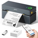 POLONO Bluetooth Thermal Shipping Label Printer, Wireless 4x6 Shipping Label Printer for Small Business, Support iOS, Android, Windows and Mac, Compatible with Amazon, Ebay, Shopify, Etsy, USPS (Grey)
