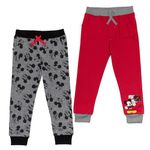 Disney Mickey Mouse Infant Baby Boys 2 Pack Pants Gray/Red 12 Months