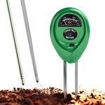 HealthyWiser 3-in-1 Soil Test Kit - Moisture, pH/Acidity & Light Meter - No Battery Needed - Perfect for Gardening, Lawn, Farm, Plants & Herbs - Indoor/Outdoor Use