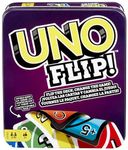 Mattel Games UNO FLIP! Family Card Game, with 112 Cards in a Sturdy Storage Tin, Makes a Great Gift for 7 Year Olds and Up, GDG37