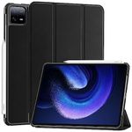 Robustrion Cover for Xiaomi Mi Pad 6 Cover, Trifold Flip Case Cover for Xiaomi Pad 6 11 inch, Support Auto Sleep Wake - Black