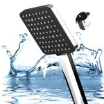 Newrdsss Shower Head High Pressure, Power Shower Head with 6 Spray Modes (Without Hose), Universal Water Saving Shower Head, Large Handheld Shower Head for Low Water Pressure