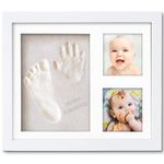 Little Hippo Baby Footprint Kit & Keepsake | Baby Handprint Kit | Baby Hand and Footprint Kit, Baby Shower Gifts for New Mom, New Dad Gifts, Newborn Gifts (White)