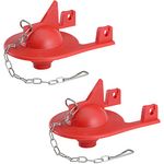 2 PCS 2 Inch Toilet Flapper Compatible with Kohler Shark-Fin Flapper Replacement Kit, Replace for Kohler Toilet Part 84138, 84314, 85655 and 89825- with Steel Chain and Hook by Hibbent