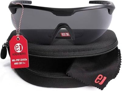 Eclipse Optics Desert Hawk Safety Glasses Kit - Shooting Glasses - MIL-PRF-32432a & ANSI Z87.1+ - Grey Smoke Lens & Clear Lens - Protective Case