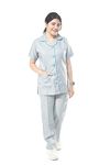 UNIFORM CRAFT ® - Female Nurse Uniform NC01, Ideal of Nurses, Hospital Staff, Housekeeping Staff (GREY/AQUA, M SIZE)