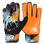 Arsh Sports Goalkeeper Gloves for Kids,Youth and Adult Football Soccer Goalie Gloves with 4-mm Latex Double Wrist Protection (Orange New, Size 5 Suitable for 9 to 12 Years Old)