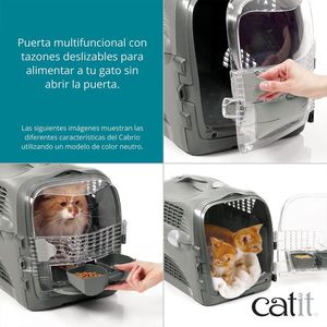 Catit Cabrio Cat Carrier – Turquoise, Secure Travel Crate