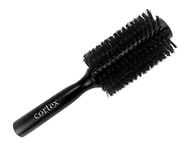 Cortex Professional Boar Bristle Brushes For Women and Men - Round Hair Brush Wooden Handle For All Hair Types (Black 2.75 Inch)