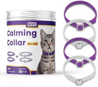 JOURNEWARD Calming Collar for Cats 4-Pack, 120-Day Cat Calming Collar, Stress Relief & Anxiety Control for Anxious Cats, 2 Gray & 2 Purple
