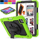 DuraSafe Cases for iPad Air 4th 5th Gen 10.9 inch Rugged Case A2588 A2589 A2591 MM9E3HN/A MM9D3HN/A A2316 MME23HN/A MM9C3HN/A MM9F3HN/A MYFQ2HN/A MYFM2HN/A MYFR2HN/A MYFP2HN/A MM9N3HN/A - Green