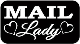 Mail Lady TP 736 8" Decal Sticker us mailman carrier frequent stops mailbox girl