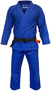 FUJI Elemental Brazilian Jiu Jitsu Gi, BJJ Uniform with Pearl Weave Jacket, made from Cotton Blend Blue, Size A4