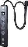 GE 4-Outlet Surge Protector, 2 USB 