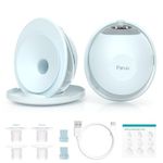 Paruu P20 Electric Breast Pump, Wearable, Hands Free & Portable with 4 Modes 12 Suction Levels, Double-Sealed 19/21/24mm Flanges, Visual Design of Milk Volume (2 Pack, Light Green)