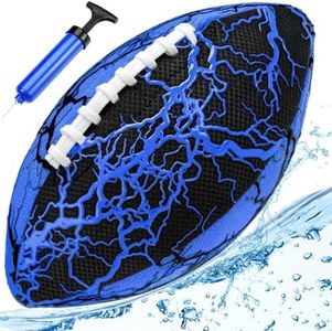 Jasonwell Pool Beach Water Football - Strong Grip Waterproof Soft Football for All-Weather Play Pool Toys Beach Games Backyard Outdoor Sports Toy Christmas Birthday Gifts for Kids Boys Teens Adults