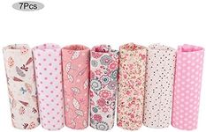 7pcs Flowers Squares Cotton Fabric, Quilting Sewing Precut Material Sheet, for DIY Craft Sewing Handwork(25 * 25cm)