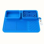 Foodie Puppies Pet Slow Feeding Licking Mat - (2Block Lick Mat) for Dogs and Cats | Lick Mat for Butter, Yogurt, and Peanut Butter | Pet Slow Feeder with Water Bowl | Boredom Anxiety Reducer
