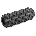 RumbleRoller 28984 Textured Muscle Foam Roller Manipulates Soft Tissue Like A Massage Therapist Black