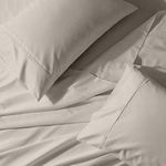 Royal Tradition Solid 650-Thread-Count, Cotton-Blend Twin 3PC Bed Sheets Set, Beige