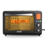 Agaro Imperial Digital Oven Toaster Griller, 28 Litres, 10 Preset Cooking Function, Convection Function, Motorized Rotisserie, Backlit Lcd Display, Black - 1500 Watts