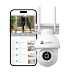 ApnaCam 5Mp 2K Outdoor CCTV Security WiFi Smart Camera-Weatherproof-Full Color Night Vision-Dome Camera with WiFi & Ethernet Connection, Alexa Google Assistant, Up to 256GB SD Card with NVR Support