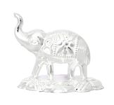 KMJ Pure Silver Elephant/hathi Idol for Pooja, vastu and Gifting Purpose (Weight 6.5 Grams)