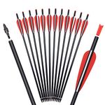 18Inch Achery Crossbow Bolts Aluminum Arrows Moon Nock for Outdoor Hunting (Pack of 12)