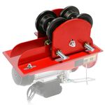HONYTA Heavy Duty I Beam Trolley 0.5 Ton Capacity with Dual Track Rollers, 2.68in to 4.33in Adjustable Flange for I-Beams, for PA200 to PA500 Push Manual Trolley Hoist