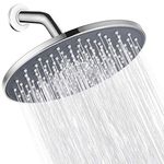 Rain Shower Head VMASSTONE 9In High Pressure Showerhead - Tool Free Installation- with Large Spray Surfaces and 200 Nozzles for Delicate and Unstimulate Shower Experience (EM-001 Chrome/Dark Grey)