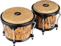 Meinl Percussion Bongos Marathon Designer - 2 hand drums with 6.75 and 8 inches - including tuning key - Siam Oak, Leopard Burl (FWB190LB)