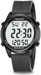 Hearkent Pedometer Watch for Walking for Senior No App Required with Steps Calories Counter and LCD Large Numbers(All Black)