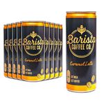 Barista Coffee Co. Medium Roast Caramel Latte Iced Coffee Drink Tin Can 250 ml (Pack of 12)