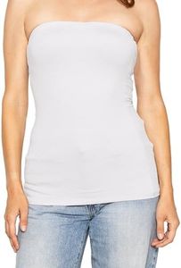 Women's Cotton Tube Top White 4X